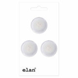 Bouton à 4 trous rond blanc - 18mm (3⁄4″) - 3 unités - Elan  050004p
