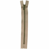 Fermeture à glissière pour jeans 20cm (8″) -NATUREL- mailles #3 laiton antique - 1020573