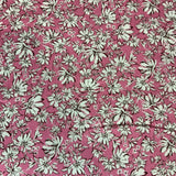 Challis Rayonne Sofia imprimé fleurs blanches fond rose 4323208
