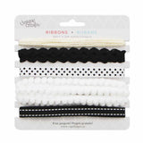 Ensemble de ruban garniture Noir et blanc - Unique creativ 2001001