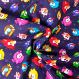 100% coton oiseaux fond bleu - 99250024