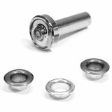 Oeillets GRIS ACIER 8mm. en aluminium avec outils - Unique - 3033209