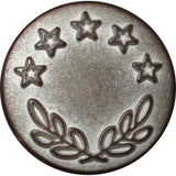 Boutons à jeans sans couture - argent antique 5 Stars - 6mcx. - 20mm (3⁄4″) - Unique 3033295