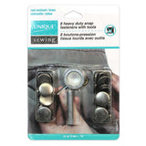 Ensemble Boutons pression robuste avec outil en laiton antirouille, couleur gris acier (gunmetal) 15mm ( 5/8po ) - Unique 3034719