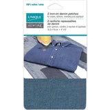 Renfort en toile REPASSABLE, denim PÂLE - 15.5 x 10cm (4” x 6”) - 2mcx - Unique - 3040014