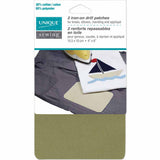 Renfort en toile REPASSABLE, KHAKI - 15.5 x 10cm (4” x 6”) - 2mcx - Unique - 3040101