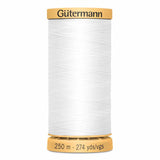 Fil Blanc 250m - 100% coton  - Gutermann - 4051006