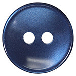 Boutons Basics 2 trous 14 mm  1/2po Bleu  5 unités  BB4324g