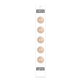 Boutons Basics 2 trous 14 mm 1/2po Champagne - 5 unités  BB4358G