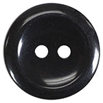 Boutons Basics 2 trous 11 mm 13/8po Noir - 6 unités  BB4378G