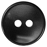 Boutons Basics 2 trous 12 mm 1/2po Noir  6 unités  BB4379G