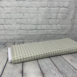 100% coton Plaid greige fond vanille ( Marcus fabric ) R310243