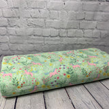 Flanelle licorne rose fond vert menthe (Riley Blake) F12000