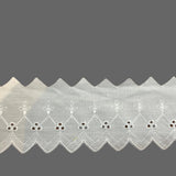 Dentelle polycoton blanche ( 85mm / 3 3/8po )  409001