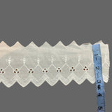 Dentelle polycoton blanche ( 85mm / 3 3/8po )  409001
