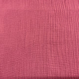 Double Gauze Mousseline 100% Coton Rose des bois  3982525