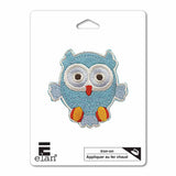 Appliqué HIBOU bleu 65mm - Elan UM6053G
