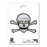 Appliqué crâne argent 75mm - Elan UM6284B