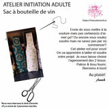Atelier pour débuter - sac réutilisable pour bouteille de vin