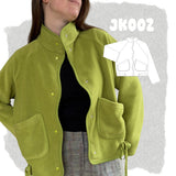 JK002 - Manteau avec boutonnière ondulée