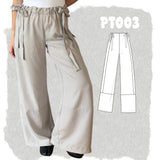 PT003 - Pantalon 3 en 1 à taille nouée