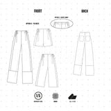 PT003 - Pantalon 3 en 1 à taille nouée