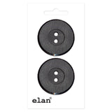 Bouton à 2 trous Noir - 28mm (11⁄8″) - 2 unités - Elan