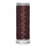 Fil Rouge bourgogne 200m - À broder - 100% polyester  - Gutermann Dekor Metallic - 4014395