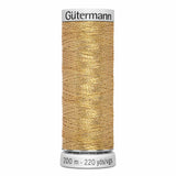 Fil or bronze 200m - À broder - 100% polyester  - Gutermann Dekor Metallic - 4019980