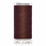 Fil Brun chocolat 250m - Tout usage -100% Polyester - Gutermann 4250578