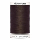 Fil Brun foncé clou de girofle 500m - Tout usage -100% Polyester - Gutermann