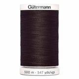 Fil Brun foncé noix 500m - Tout usage -100% Polyester - Gutermann