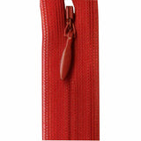 Fermeture à glissière invisible à bout fermé 20cm (8″) Rouge vif - 8020519