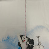 Panneau Jersey coton / élasthanne Pin up martini soulier rouge mer bleu