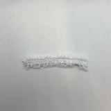 Bordure décorative de dentelle Blanc ÉLASTIQUE