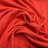 Tricot bambou côtelé corail